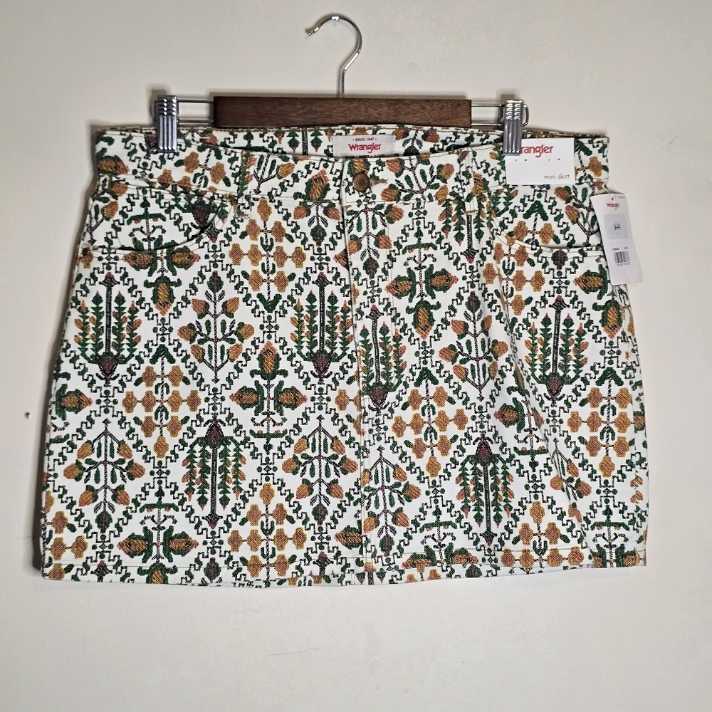 Wrangler Western Denim Mini Skirt New Size 14/32